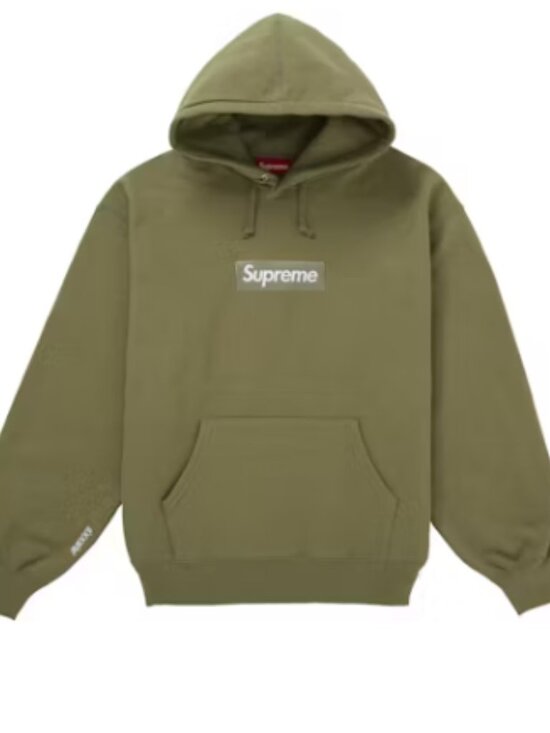 Supreme Other - Supreme Box Logo Hoodie Mens Large OIive Green Sweatshirt Pullover FW25 NWOT